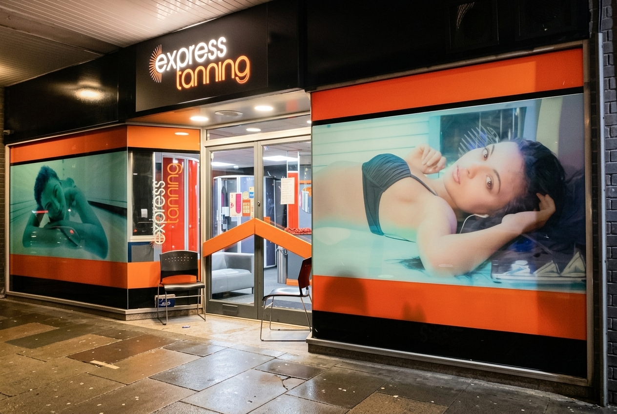 Express Tanning interior — current state reference