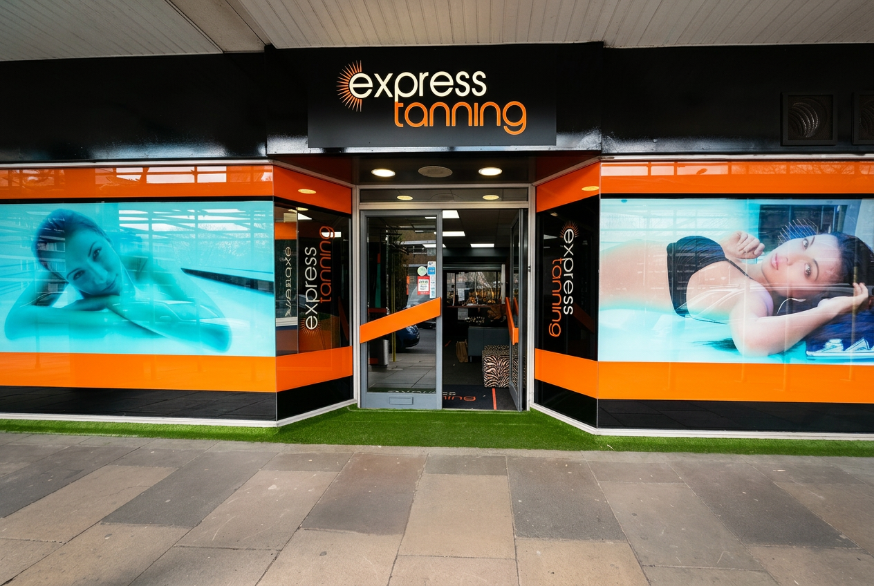 Express Tanning storefront on Queensway, Southampton